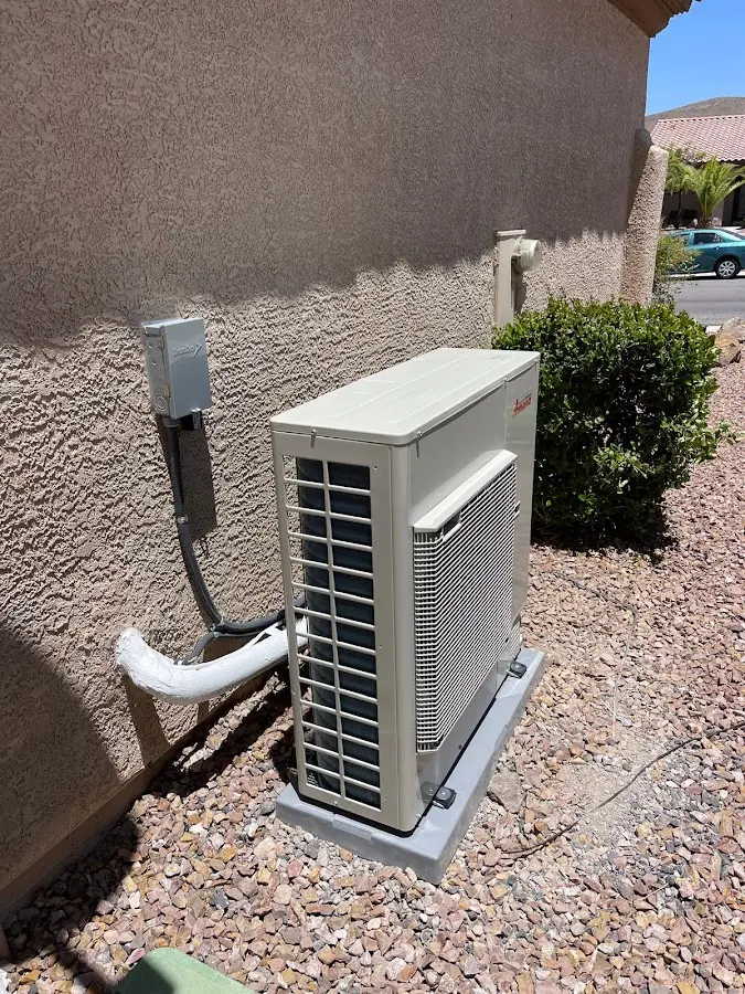 Residential air conditioning condenser unit in Liberty Triangle